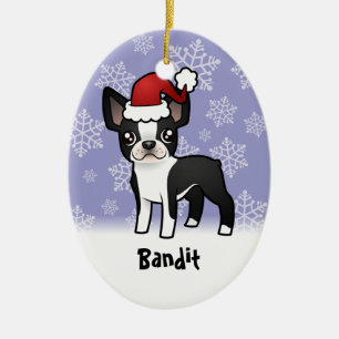 Weihnachten Boston Terrier (addieren Sie Ihren Keramik Ornament