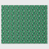 Weihnachten Boston Terrier Candy Cane Geschenkpapier (Flach)