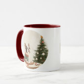 Weihnachten Boston Terrier Hund Tasse (Vorderseite Links)
