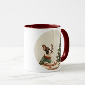 Weihnachten Boston Terrier Hund Tasse (VorderseiteRechts)