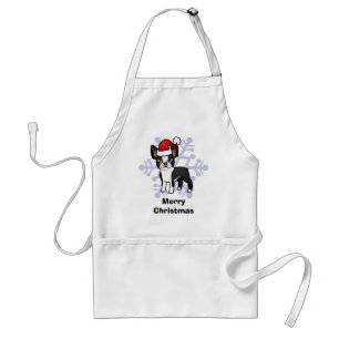 Weihnachten-Boston-Terrier Schürze