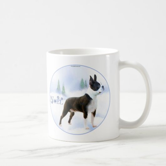 Weihnachten Boston Terrier Tasse (Rechts)