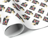 Weihnachten Bostons Terrier Geschenkpapier (Rolleneckpunkt)