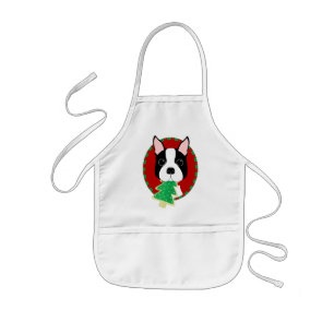 Weihnachten Bostons Terrier Kinderschürze