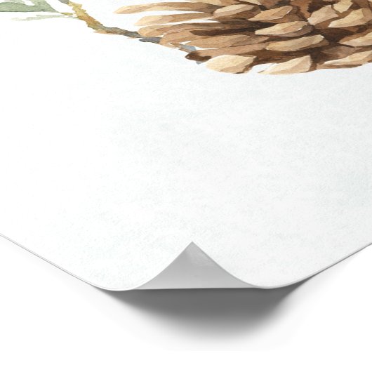 Weihnachten Botanisch Poster (Ecke)