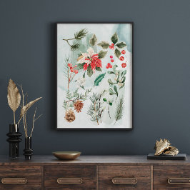 Weihnachten Botanisch Poster