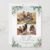 Weihnachten Botanische Blumenkarte (Vorderseite)