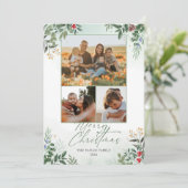 Weihnachten Botanische Blumenkarte (Stehend Vorderseite)