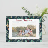 Weihnachten Botanische Grünpflanzen Foto Navy (Stehend Vorderseite)