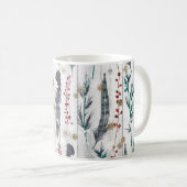 Weihnachten Botanische Holzplanen Kaffeetasse (VorderseiteRechts)
