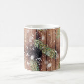 Weihnachten Botanische Holzplanen Kaffeetasse (VorderseiteRechts)