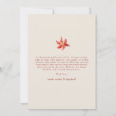 Weihnachten Botanische und Blumengrün Fotokarte Einladung (Rückseite)