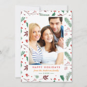 Weihnachten Botanischer Happy Holiday Flat Foto (Vorderseite)