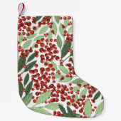Weihnachten Botanischer Winter Berries Urlaub Kleiner Weihnachtsstrumpf (Vorderseite)