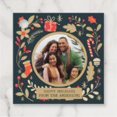 Weihnachten Botanisches Foto Geschenkanhänger (Vorderseite)