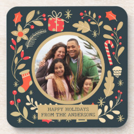 Weihnachten Botanisches Foto Getränkeuntersetzer