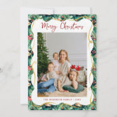 Weihnachten Botanisches Grün Muster Foto (Vorderseite)