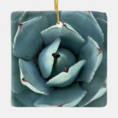 Weihnachten Botanisches Grünes Sukkulat Keramikornament (Vorderseite)