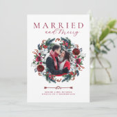 Weihnachten botanisches Verheiratetes und fröhlich (Stehend Vorderseite)