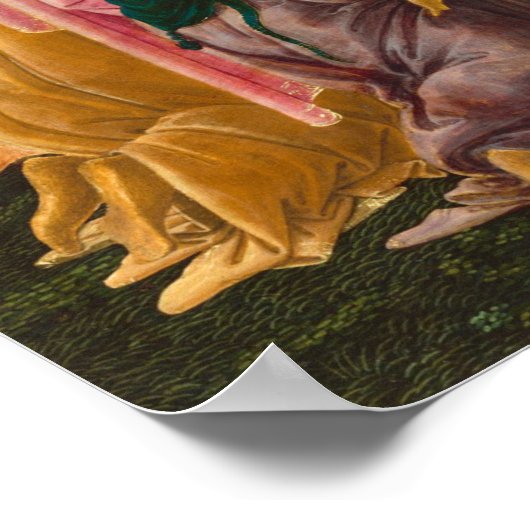 Weihnachten Botticelli Magi Malerei Poster (Ecke)