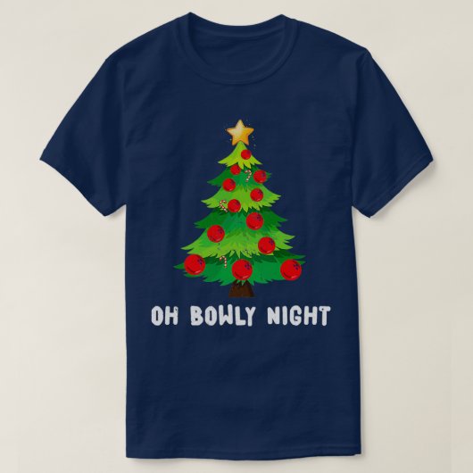 Weihnachten Bowling Xmas Tree Sport T T-Shirt (Design vorne)