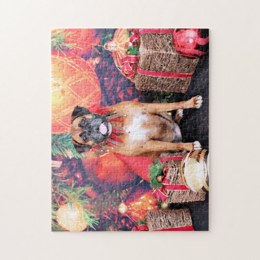Weihnachten - Boxer - Ava Puzzle (Vertikal)