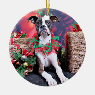 Weihnachten - Boxer - Chinno Keramikornament