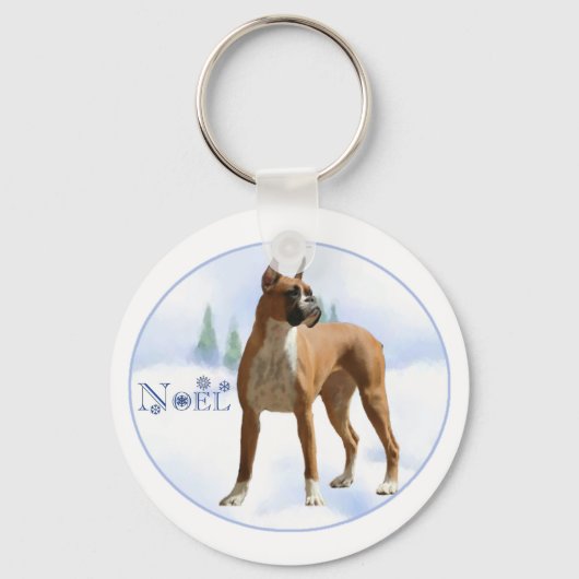 Weihnachten Boxer Schlüsselanhänger (Vorderseite)
