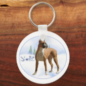 Weihnachten Boxer Schlüsselanhänger (Vorderseite)