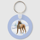 Weihnachten Boxer Schlüsselanhänger (Vorderseite)
