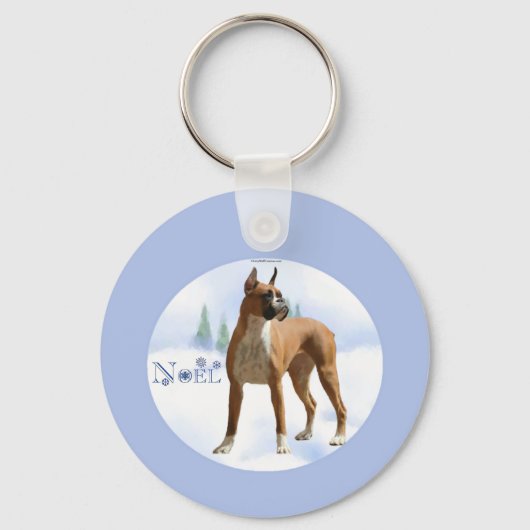 Weihnachten Boxer Schlüsselanhänger (Rückseite)