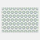 Weihnachten Boxwood Topiary Ginger Jar Ornamente Geschenkpapier Set (Vorderseite 3)