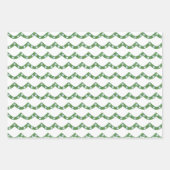 Weihnachten Boxwood Topiary Ginger Jar Ornamente Geschenkpapier Set (Vorderseite 2)