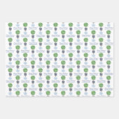 Weihnachten Boxwood Topiary Ginger Jar Ornamente Geschenkpapier Set (Vorderseite)