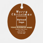 Weihnachten - Braun-Oval-Metalldekoration Ornament Aus Metall (Vorderseite)