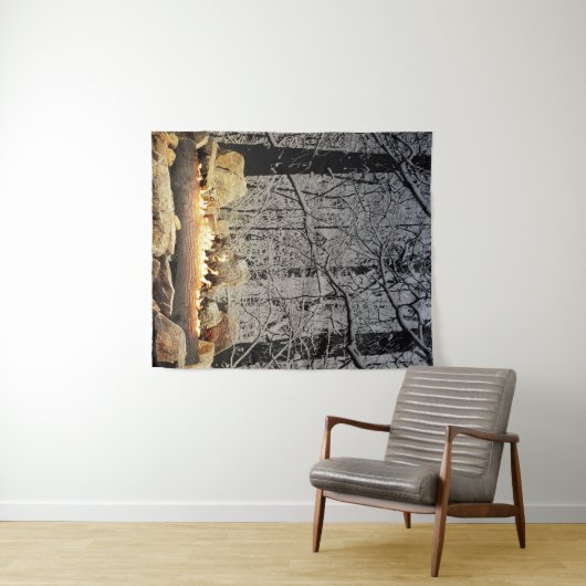 Weihnachten brennen wandteppich (Beispiel (Horizontal))