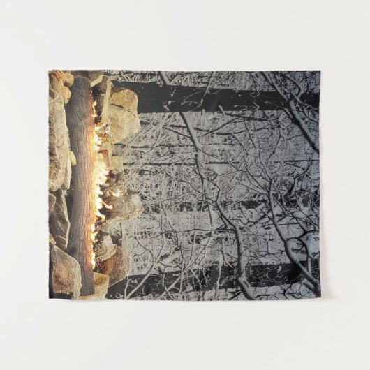 Weihnachten brennen wandteppich (Vorderseite (Horizontal))