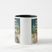 Weihnachten bringt unser Herz zusammen mit Welpe K Tasse (Zentrum)