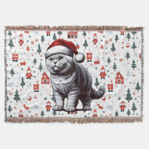 Weihnachten Britische Kurzhaarkatze, Weihnachten W Decke