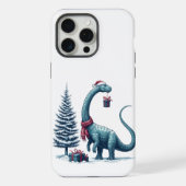 Weihnachten Brontosaurus dinosaurier iPhone Hülle (Rückseite)