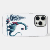 Weihnachten Brontosaurus dinosaurier iPhone Hülle (Rückseite (Horizontal))