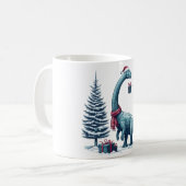 Weihnachten Brontosaurus dinosaurier Kaffeetasse (Vorderseite Links)