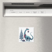 Weihnachten Brontosaurus dinosaurier Magnet (In Situ (Geschirrspüler))