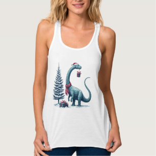 Weihnachten Brontosaurus dinosaurier Tank Top