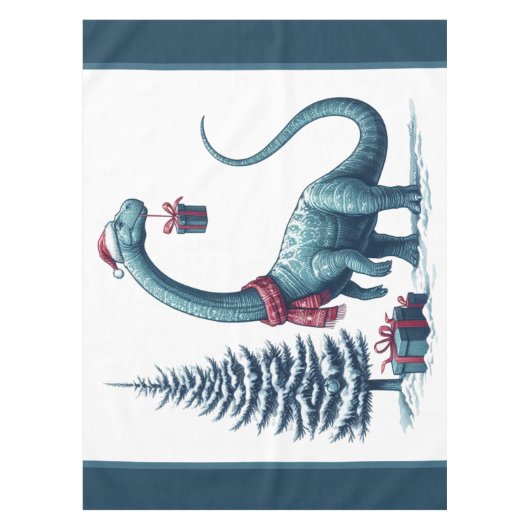 Weihnachten Brontosaurus dinosaurier Tischdecke (Vorderseite)
