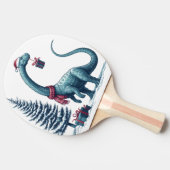 Weihnachten Brontosaurus dinosaurier Tischtennis Schläger (Seitenansicht)