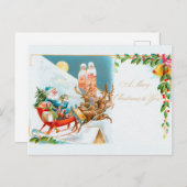 Weihnachten, Brundage Kinder und Santas Postkarte (Vorne/Hinten)