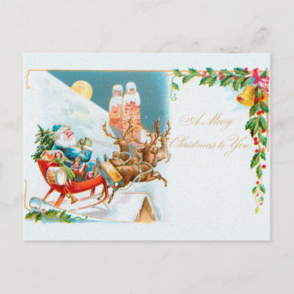 Weihnachten, Brundage Kinder und Santas Postkarte