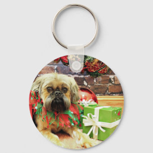 Weihnachten - Brüssel Griffon - Oliver Schlüsselanhänger