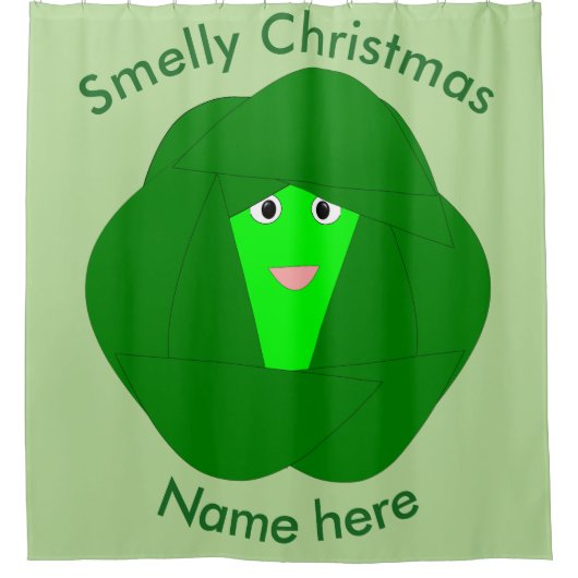 Weihnachten Brüssel Sprout Duschvorhang (Vorderseite)